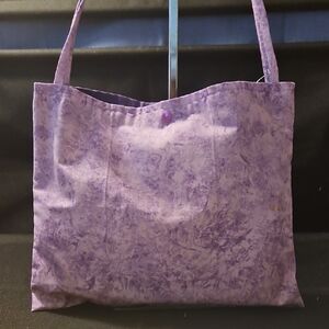 Purple Tie-Dye Tote Bag